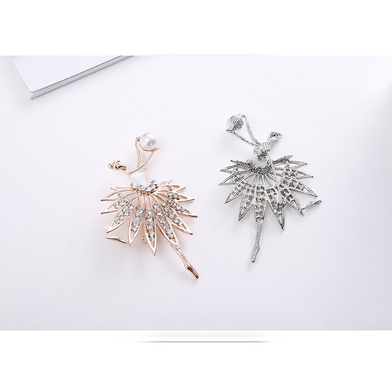 Cài áo thời trang Vintage dễ thương cô gái múa ballet GC289