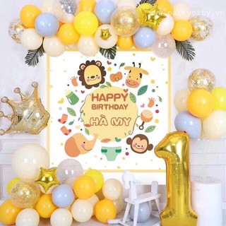 Sét Bóng Kèm banner Thiết Kế Tên Bé