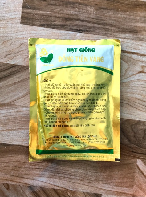 Hạt giống đậu cove Đồng Tiền Vàng TLP68 - Gói 100g