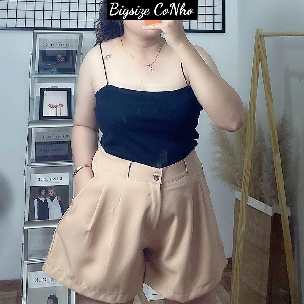 Quần đùi bigsize nữ lưng thun và khóa kéo, Quần short nữ big size ngoại cỡ Q8 | BigBuy360 - bigbuy360.vn