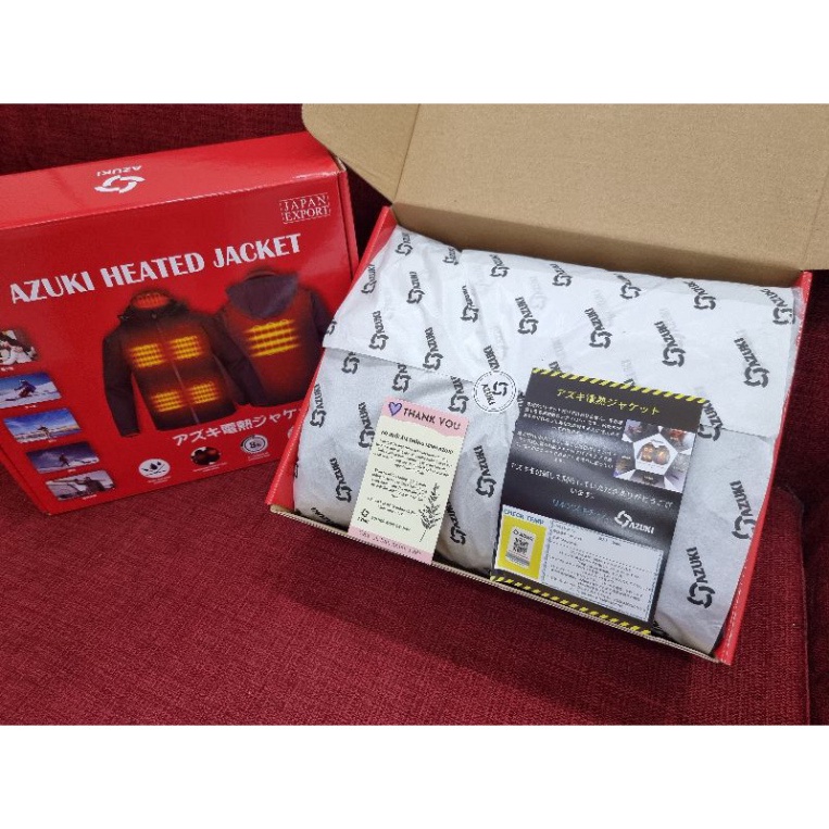 Áo Sưởi Ấm Bằng Điện Nhật Bản AZUKI [ BH 6 Tháng, Áo Chống Mưa Cực Tốt]