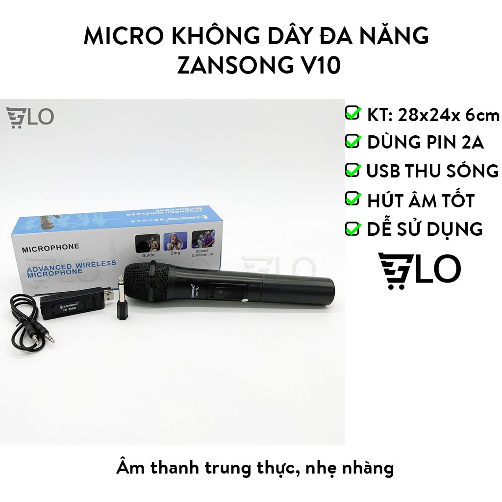 Micro Karaoke Không Dây Cho Loa Kéo Daile V10