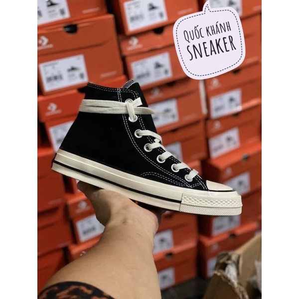Giày converse đen 1970 cổ cao . Giày thể thao cv nam nữ sneaker lót xanh