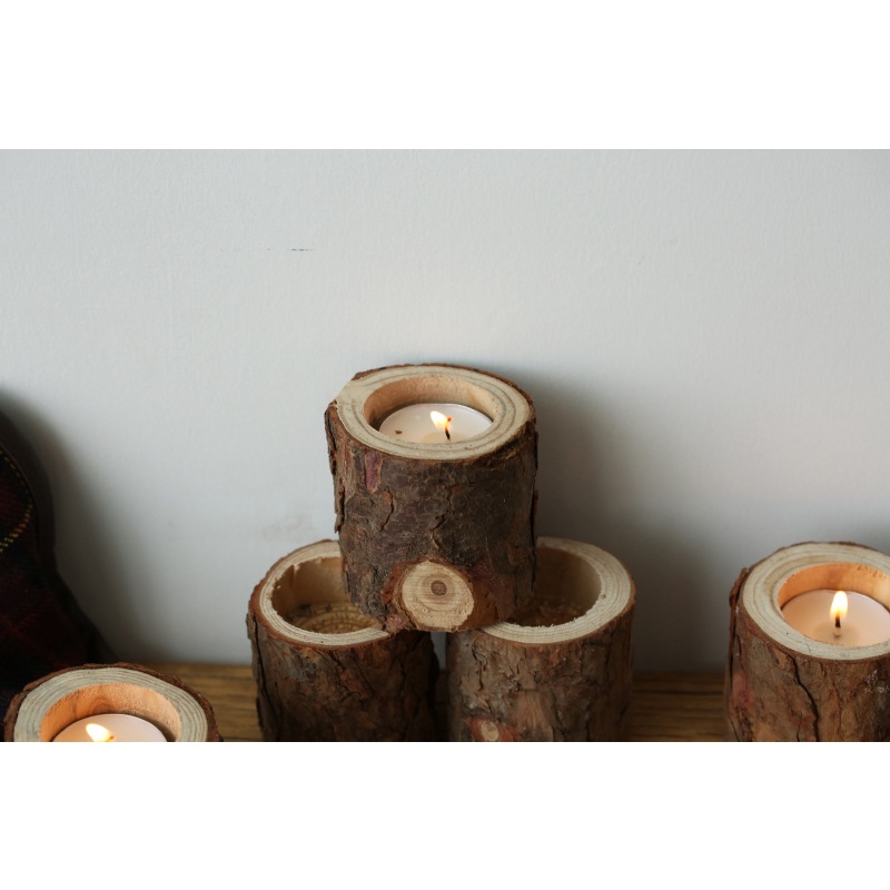 Bộ nến thân cây Retro Nostagia decor phong cách vintage, cổ điển