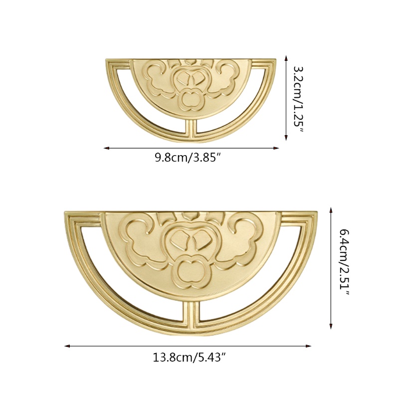Tay Nắm Ngăn Kéo Tủ Bằng Hợp Kim Kẽm Họa Tiết Bán Nguyệt Phong Cách Trung Hoa Cổ Điển