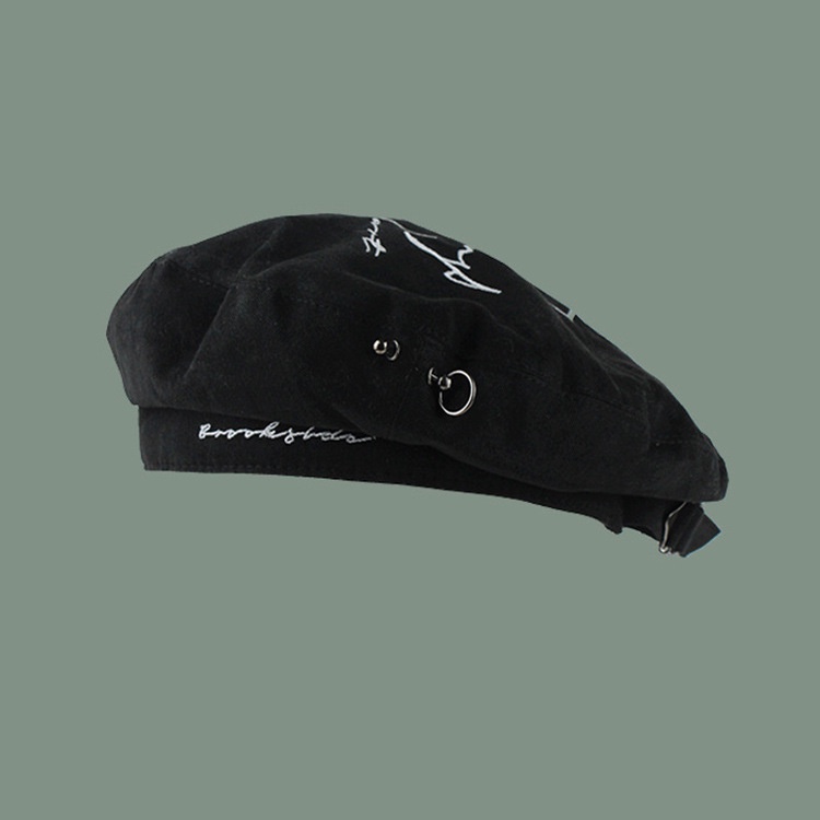 Mũ beret Thêu Họa Tiết Phong Cách Thời Trang Hàn Quốc Cho Nữ