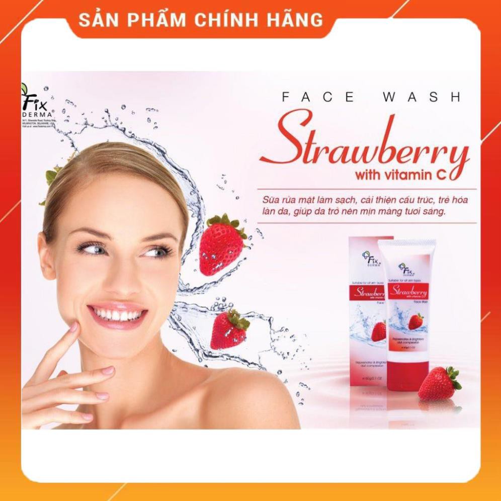 Fixderma Sữa Rửa Mặt Chiết Xuất Dâu Tây Strawberry Face Wash 60g