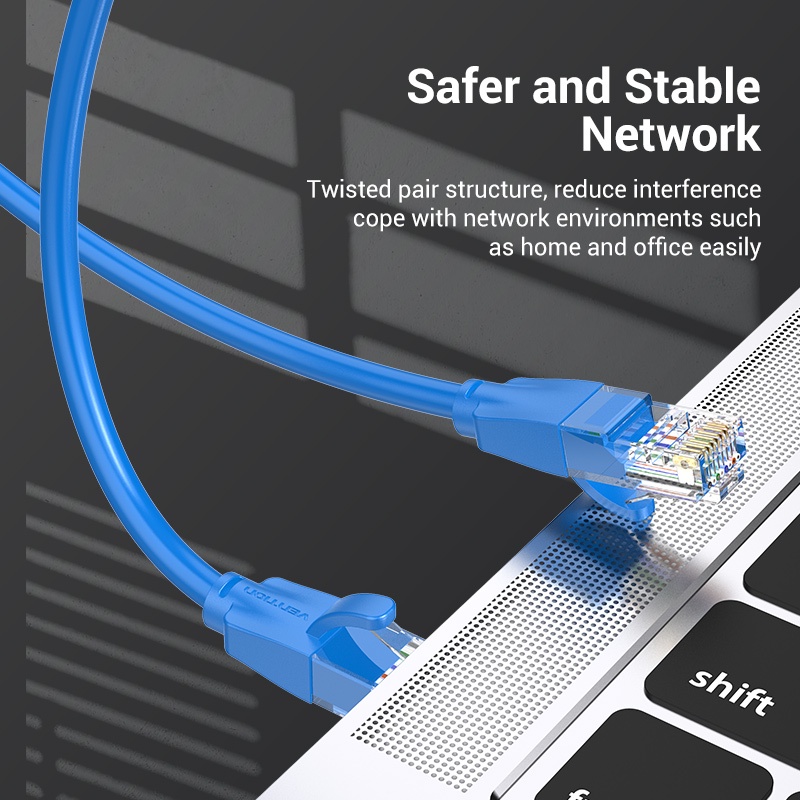 Cáp Ethernet Vention Cat 6 Cáp mạng 4 xoắn cặp nhảy Internet UTP Cat6 Lan cáp cho bộ định tuyến máy tính xách tay Ethernet
