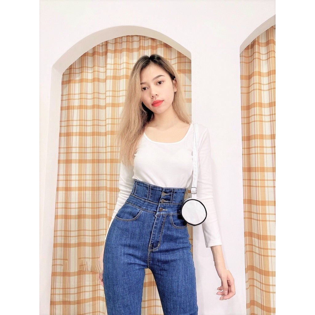 Quần jean nữ lưng cao BA CÚC SIÊU XỊN CÓ BIG SIZE 2021 XÁM - XANH chất jean giãn tốt Z1-19