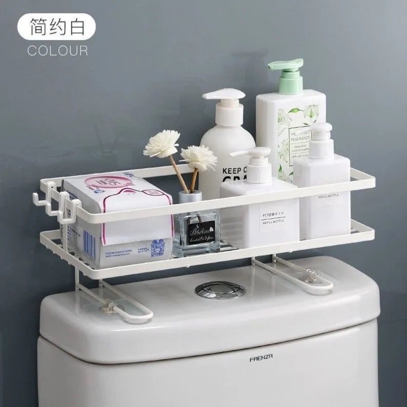 KỆ ĐỂ ĐỒ NHÀ VỆ SINH, KỆ SẮT CHỮ NHẬT KIỂU ĐẸP CÓ CHÂN GIỮ CÂN BẰNG