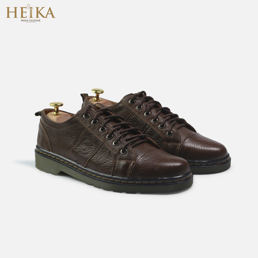[Tặng kèm lót giày] Giày đốc nam cổ ngắn da bò thật cao cấp HEIKA