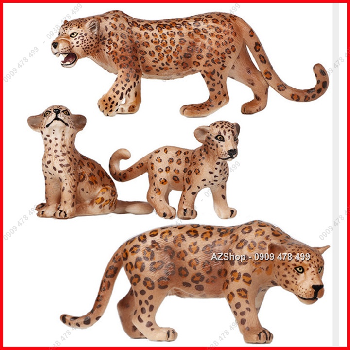 Mô Hình Gia Đình Báo Đốm Leopard Phi Châu - Thế Giới Động Vật - 7677.2