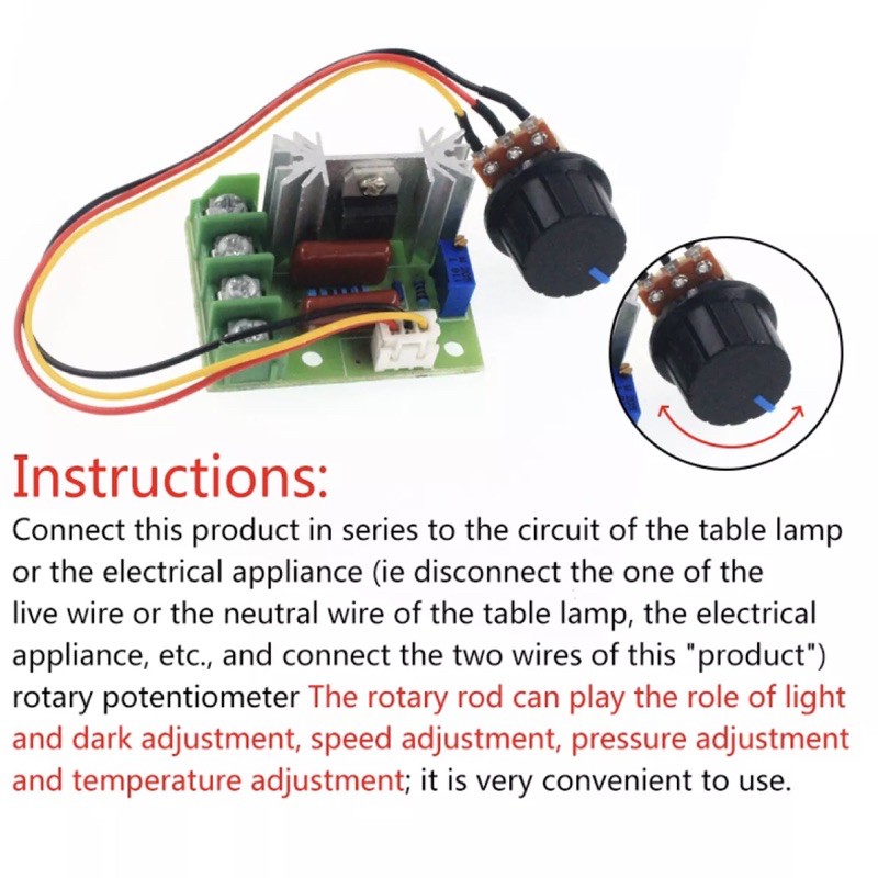 ✅Mạch dimer công suất 2000w Mạch điều khiển tốc độ động cơ, độ sáng bóng đèn AC 220v