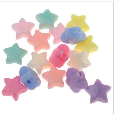 10-50gam hạt nhựa ngôi sao 11mm #P117-7