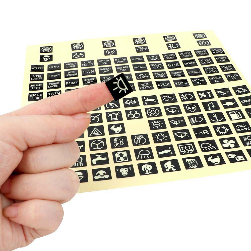 Miếng Dán Trang Trí Bảng Công Tắc Phát Quang Đa Năng Cho Xe Hơi