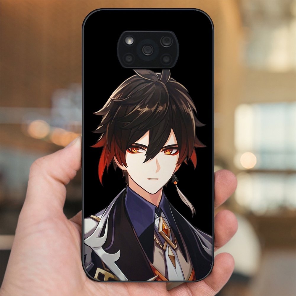 Ốp lưng Xiaomi Poco X3, Poco X3 Pro, Poco X3 NFC viền đen in hình Zhongli Genshin Impact