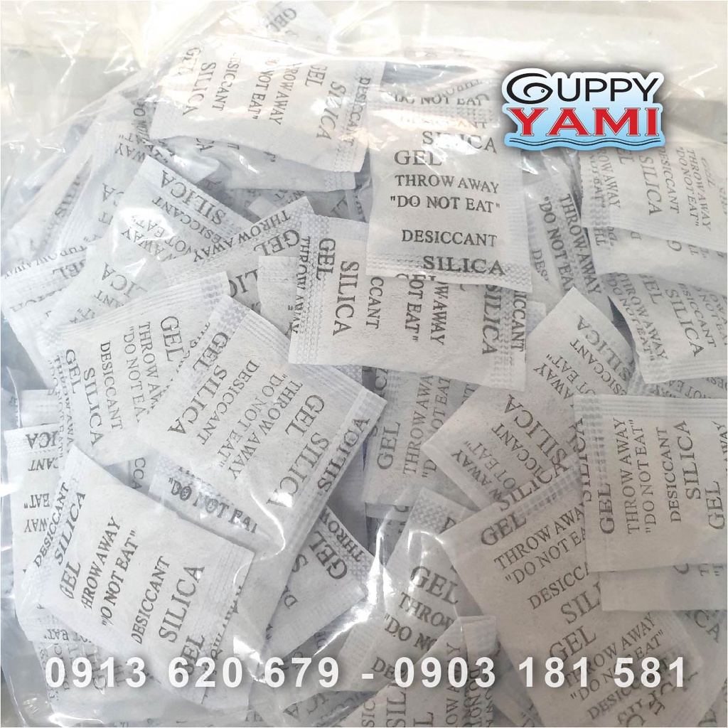 Gói hút ẩm  - Loại 2g Silica Gel - Hạt hút ẩm quần áo, giày dép, máy ảnh,....