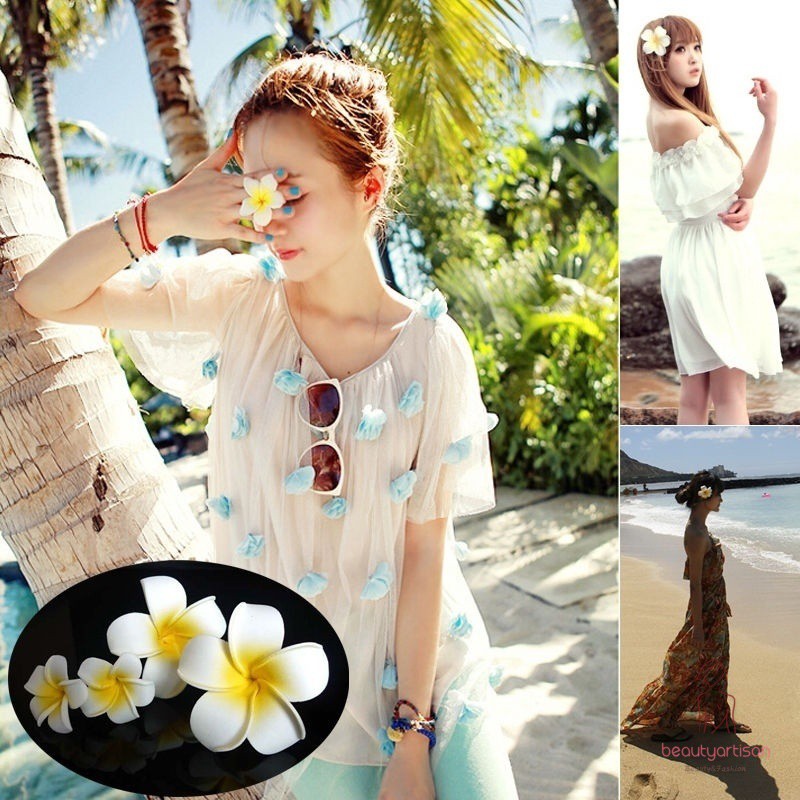 Cài tóc hình hoa sứ sống động xinh đẹp cho phái nữ