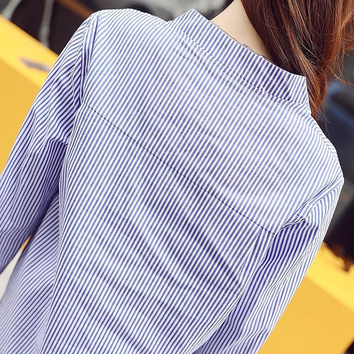 FREESHIP TỪ 50K - Áo sơ mi kẻ tăm, cổ tàu, tay lỡ - ASMN19.0006XDT | WebRaoVat - webraovat.net.vn