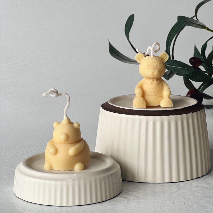 Nến thơm hình gấu bông BAY CONCEPT sáp handmade tinh dầu thư giãn đồ trang trí quà tặng dễ thương