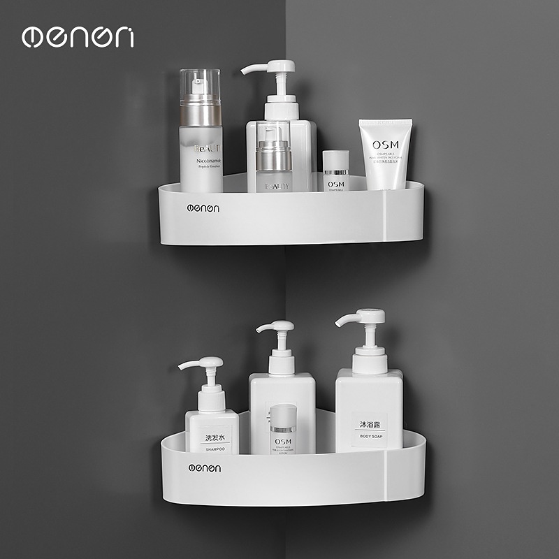 Giá Treo Đồ Mỹ Phẩm Nhựa ABS Kệ Để Đồ Nhà Tắm Dán Tường Hình Chữ Nhật Thoát Nước Thông Minh