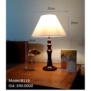 Đèn ngủ để bàn cao cấp thán gỗ