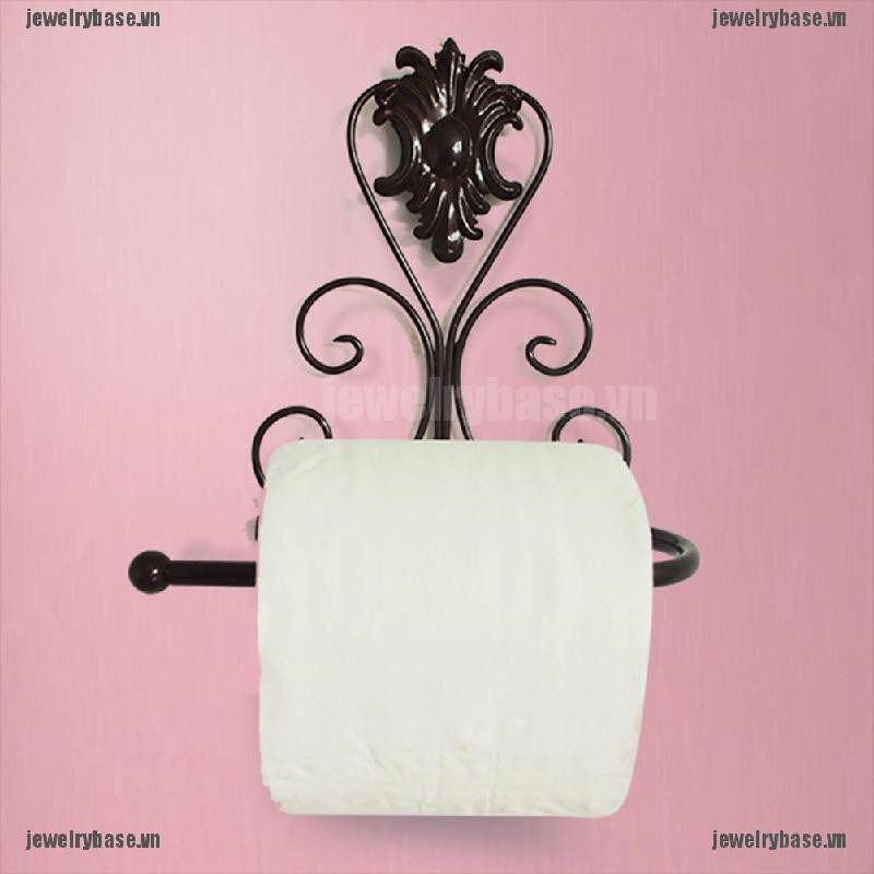 [jewelry] Vintage Iron Toilet Paper Towel Roll Holder Bathroom Wall Mount Rack [basevn]