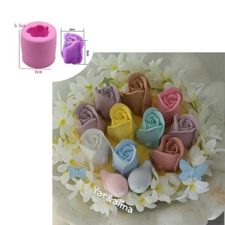 Khuôn Silicon Hình Bông hồng nụ làm khuôn nến, Khuôn sô-cô-la , Khuôn thạch rau câu