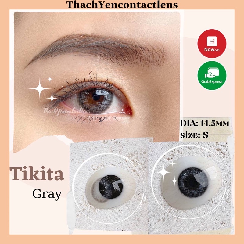 Kính áp tròng Tikita Gray - Lens Cận từ 0-10 độ