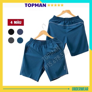 Quần Đùi Nam Thể Thao mặc nhà quần short thể thao nam vải gió mềm mịn - TOPMAN