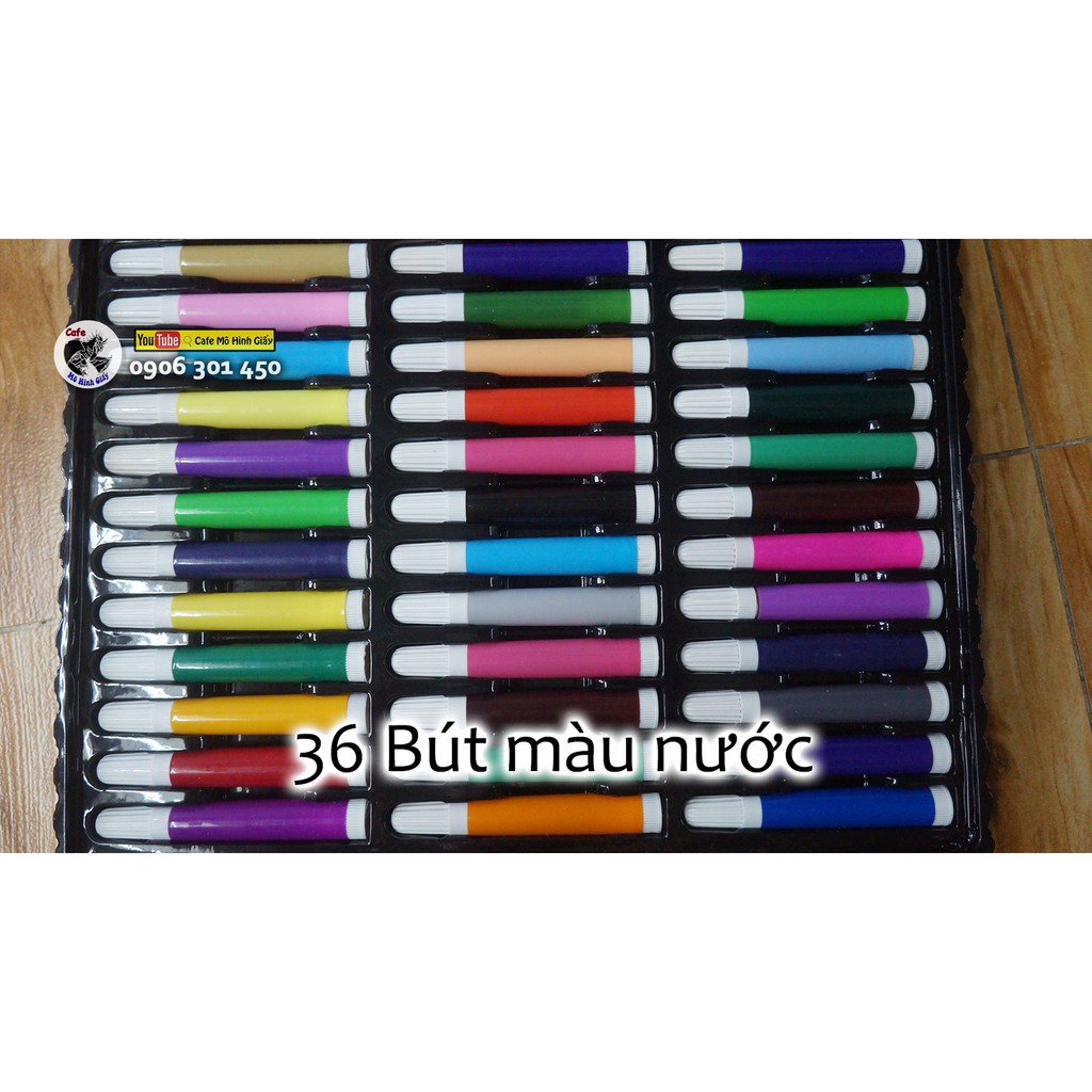 Bộ bút màu siêu to khổng lồ 150 chi tiết. Bao gồm: bút lông màu, bút sáp, bút chì, màu nước, tẩy, chuốt