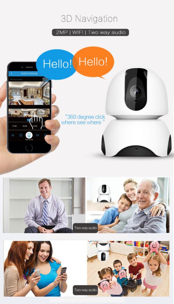 Camera An Ninh P2P 1080p 720p Kết Nối Wifi | BigBuy360 - bigbuy360.vn
