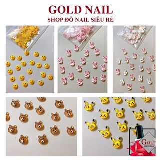 Charm nail hoạt hình đủ màu sắc trang trí móng