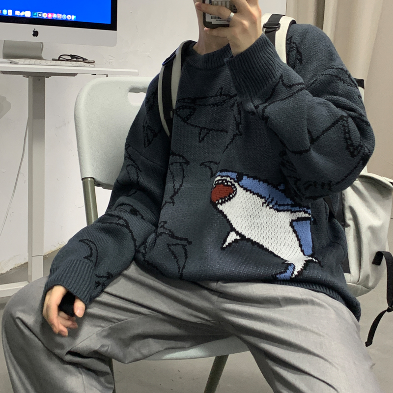 Áo sweater cổ tròn co giãn in hình đơn giản thời trang dành cho nam và nữ