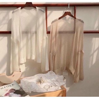 Áo khoác cardigan - Áo choàng len miss ống tay suông không cúc mặc 4 màu siêu xinh - CM Shop