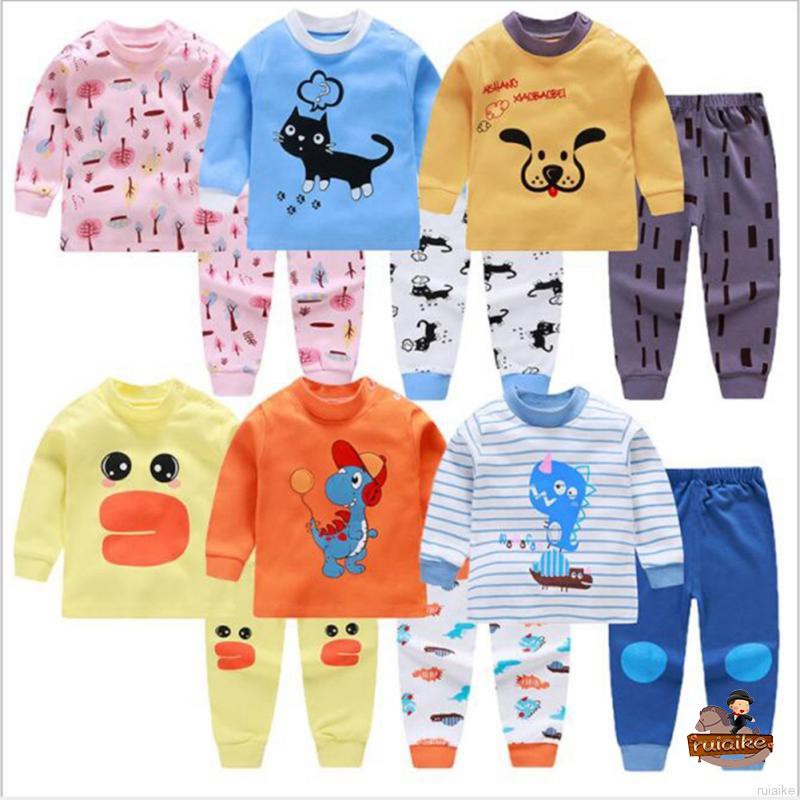 Bộ Đồ Ngủ Pijama 2 Món Cho Bé Từ 0-6 Tuổi