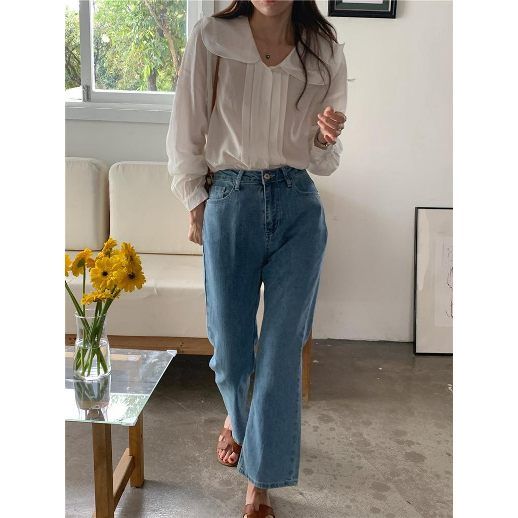 Áo Sơ Mi Dài Tay Cổ Xếp Ly Tinh Tế 54272