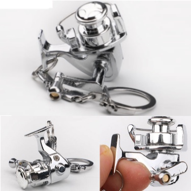 Móc Khóa Hình Guồng Quay Dây Câu Cá Tinh Tế