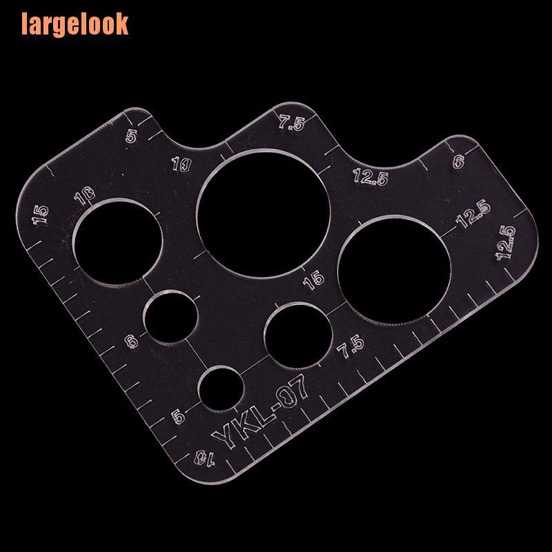 1 thước đo góc tròn bằng acrylic dùng làm đồ da thủ công