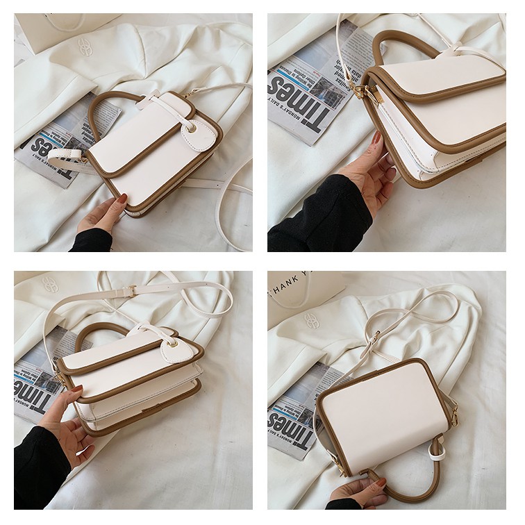 Túi xách đeo chéo quai cao phối viền - Hàng loại 1 - TB.Store DC273