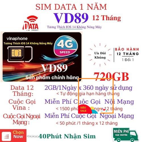 SIM VD89 ,FHappy và D500 12 Tháng( Miễn phí từ 6 đến 12 tháng vào mạng 4G và cuộc gọi )Có Video Kèm Kiểm Tra Tốc Độ 4G