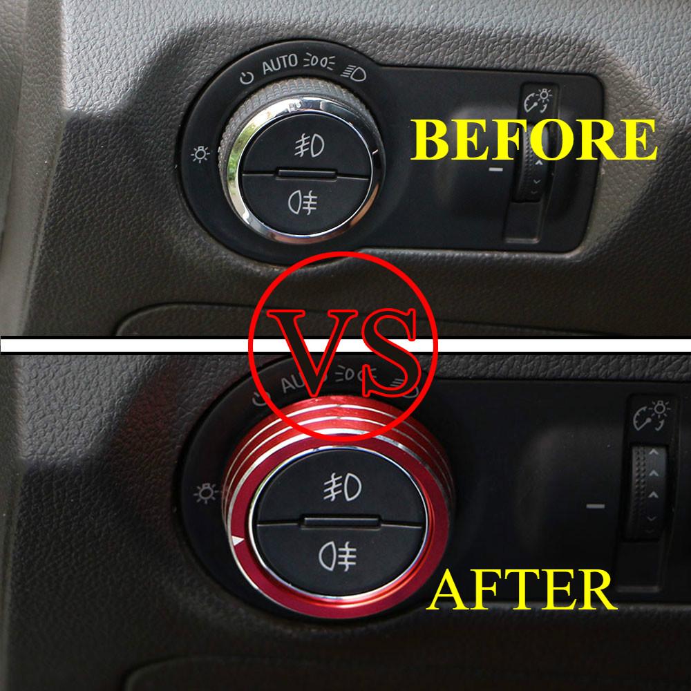 Vỏ Bọc Nút Công Tắc Đèn Pha Xe Hơi Chevrolet Malibu Cruze Trax For Opel Mokka Astra J Insignia