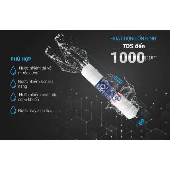 Lõi lọc nước số 4 Karofi- Màng RO Filmtec TW30-1812-50HR- RO 100GPD Hàn Quốc- RO PURIFIM USA