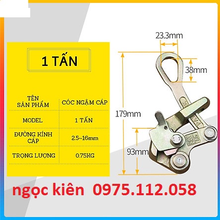 Cóc kẹp dây cáp nagaki 1 tấn- Cóc ngậm cáp 1 tấn-0972834395