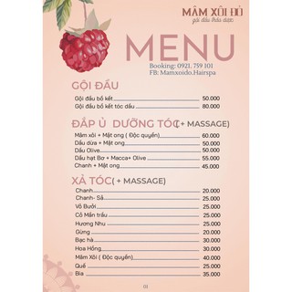 THIẾT KẾ MENU/BẢNG GIÁ DỊCH VỤ NAIL/SALON TÓC/ THẨM MỸ VIỆN/ SPA/.. HOTTREND GIÁ RẺ
