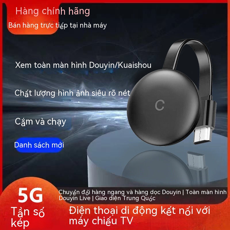 Máy Chiếu Không Dây 4K HD Cho Điện Thoại Apple Android HDMI Truyền Tín Hiệu