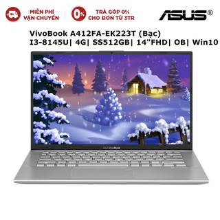Laptop asus vivobook a412fa-ek223t i3-8145u | 4g | ss512gb | 14/fhd | ob| win 10