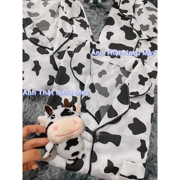 Bộ Ngủ, Đồ Ngủ Pijama Set Mặc Nhà Bò Sữa Dáng Cộc NASU MAY