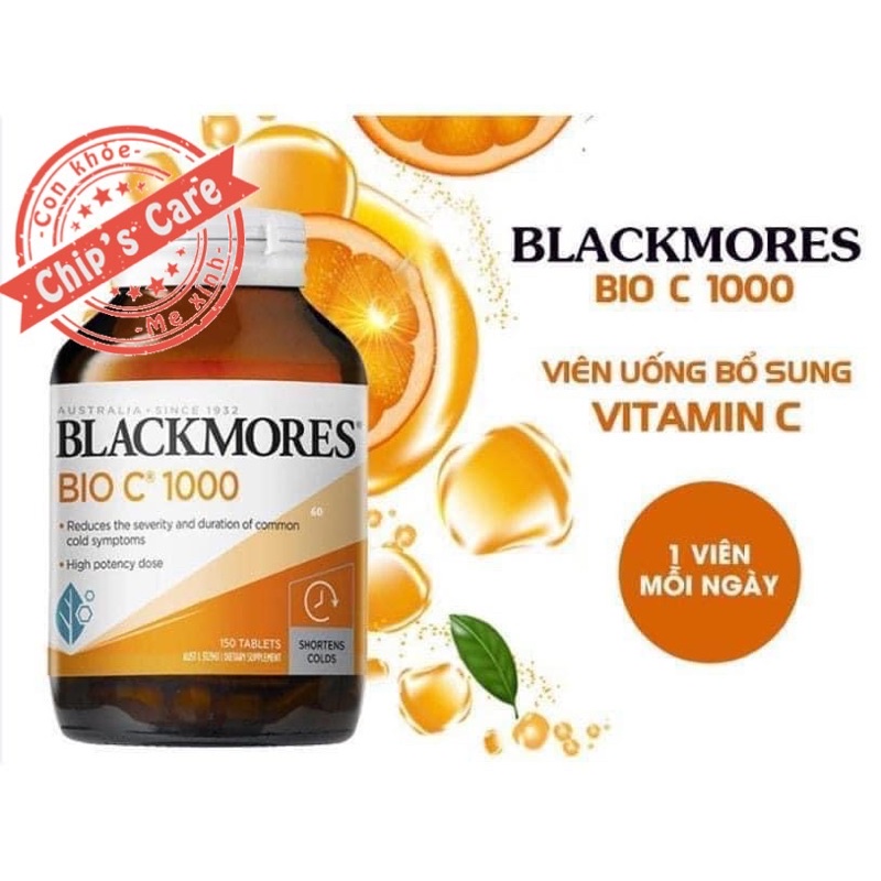 Viên uống bổ sung vitamin C Blackmores Bio c 1000mg lọ 150 viên