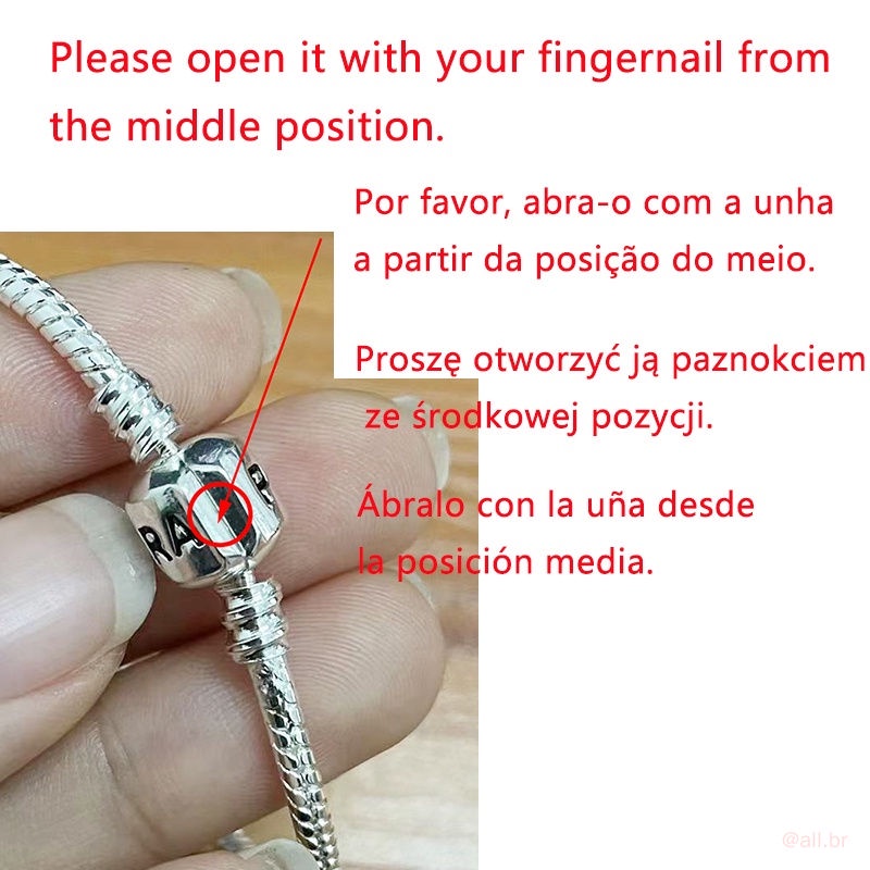 Pandora Vòng Tay Mạ Bạc 925 Đính Trái Tim Xinh Xắn